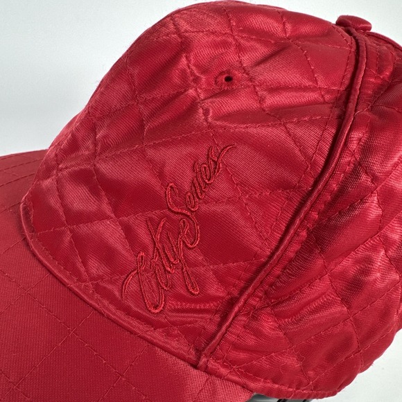 New - FUBU Collection City Series Red Quilted Rain Baseball Cap Hat ONFM NWT VTG main image 9
